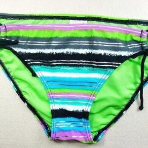 Side Tie Stripe Bikini Set