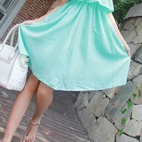 Mint Green Ruffles Dress