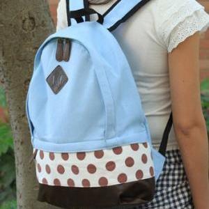 Mint Polka Dots Backpack