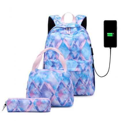 Waterproof Canvas Large Capacity Colorful Computer..