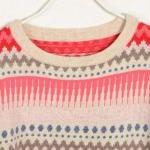 Loose Pink Tribe Sweater