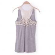 Tank Top With Crocheted Back