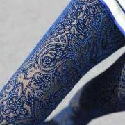 Stylish Floral Leggings In Blue