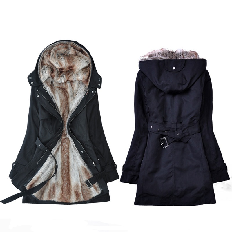 Parka with Faux Fur Inner