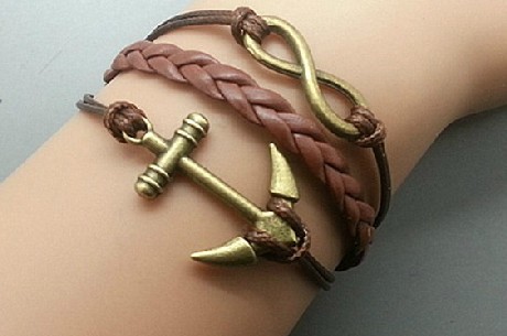 Vintage Golden Anchor Infinity Bracelet On Luulla Vintage Golden Anchor Infinity Bracelet